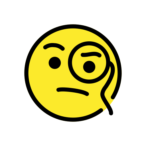 Face with Monocle as drawn by OpenMoji in 17.0