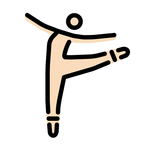 Persona Che Danza: Carnagione Chiara as drawn by OpenMoji in 17.0