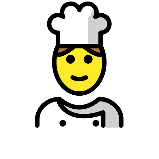 Cook as drawn by OpenMoji in 17.0