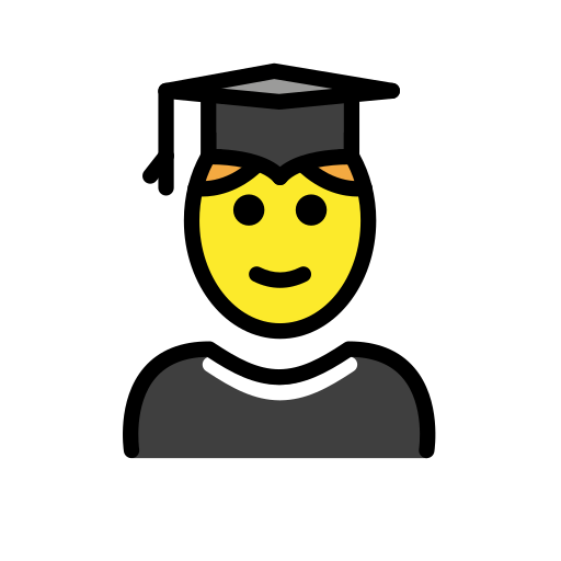 Student as drawn by OpenMoji in 17.0