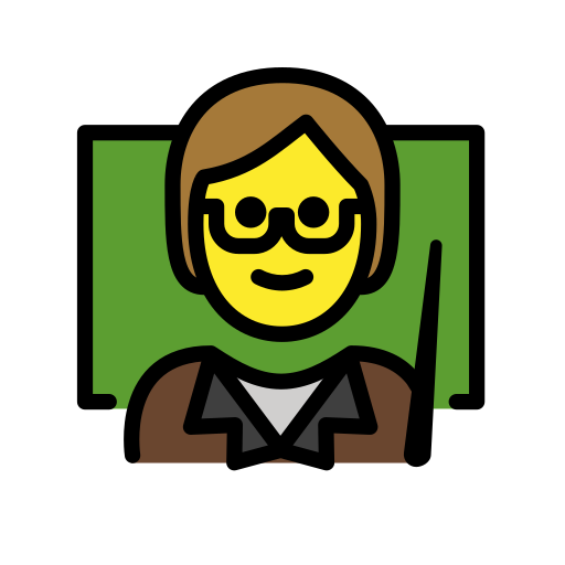 Teacher as drawn by OpenMoji in 17.0