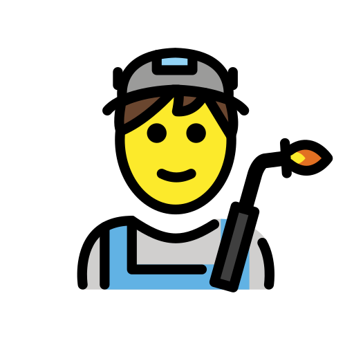 Factory Worker as drawn by OpenMoji in 17.0