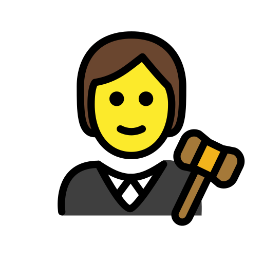 judge as rendered by OpenMoji