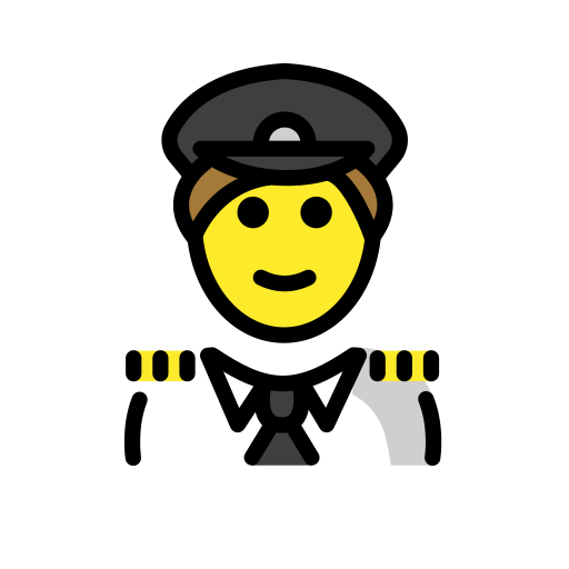 pilot as rendered by OpenMoji