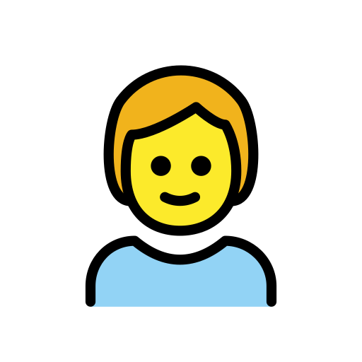 Child as drawn by OpenMoji in 17.0