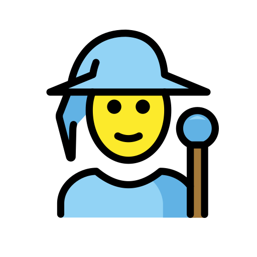 Magier(In) as drawn by OpenMoji in 17.0