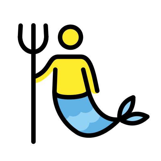 merman as rendered by OpenMoji