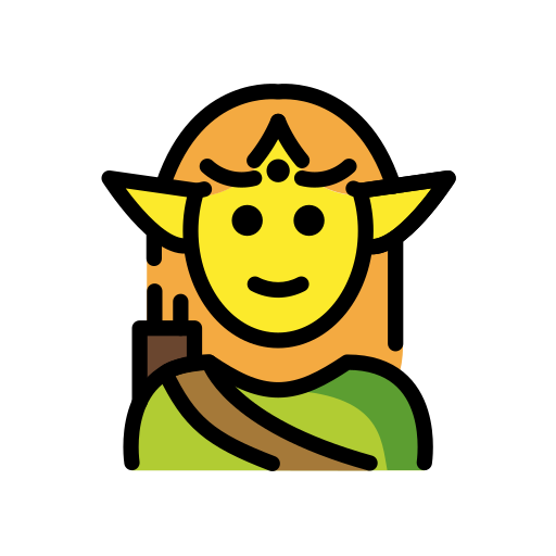 Elf as drawn by OpenMoji in 17.0
