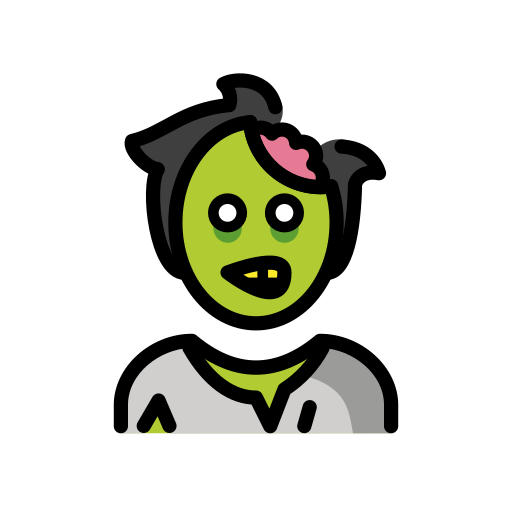 man zombie as rendered by OpenMoji