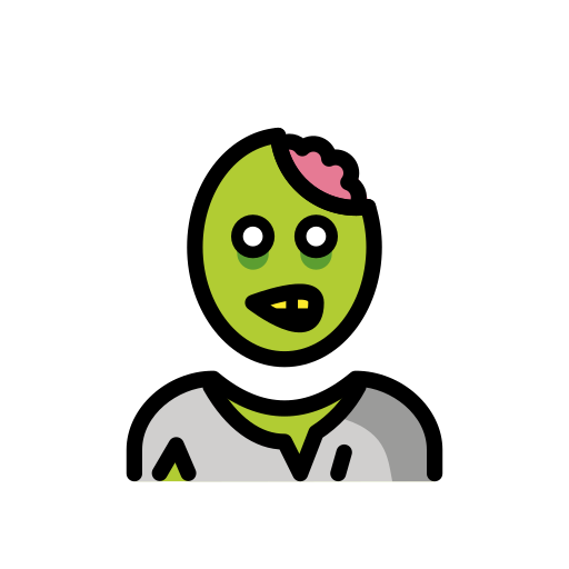 Zombie as drawn by OpenMoji in 17.0