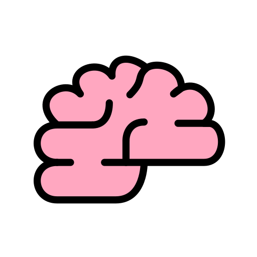 Brain as drawn by OpenMoji in 17.0