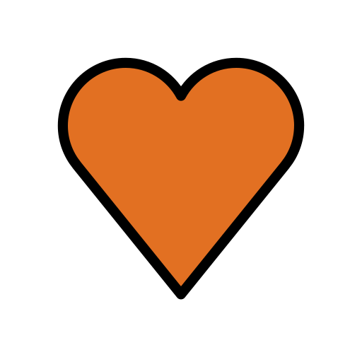 Orange Heart as drawn by OpenMoji in 17.0