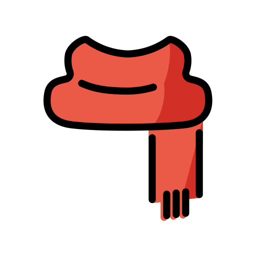 Scarf as drawn by OpenMoji in 17.0