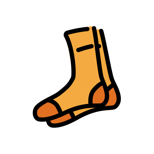 Socks as drawn by OpenMoji in 17.0