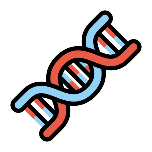 Dna as drawn by OpenMoji in 17.0