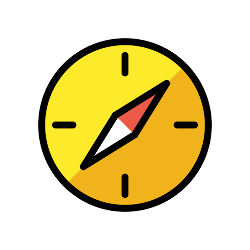 Bussola as drawn by OpenMoji in 17.0