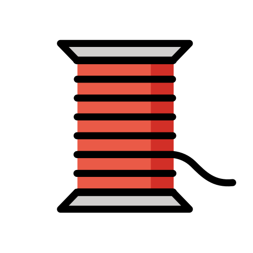 Thread as drawn by OpenMoji in 17.0