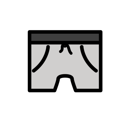 Shorts as drawn by OpenMoji in 17.0