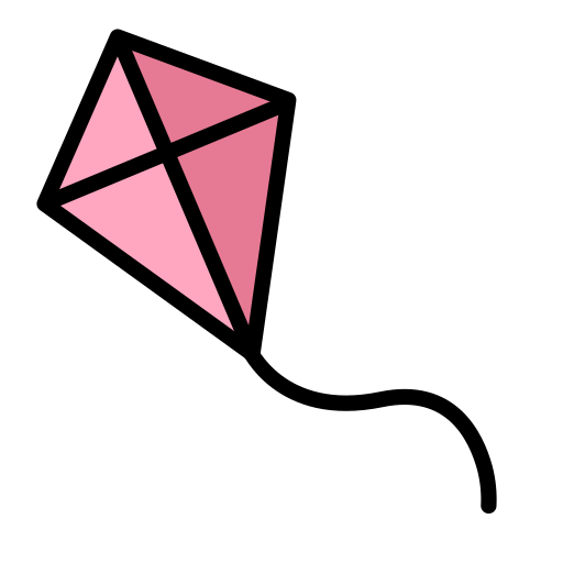 Kite as drawn by OpenMoji in 17.0