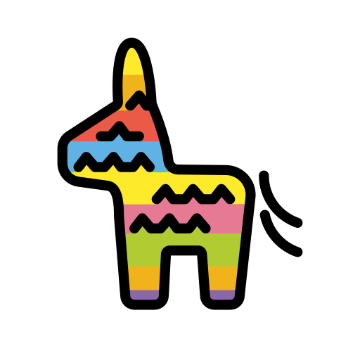 Piñata as drawn by OpenMoji in 17.0