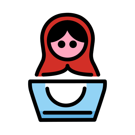 Nesting Dolls as drawn by OpenMoji in 17.0