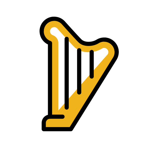 Harp as drawn by OpenMoji in 17.0