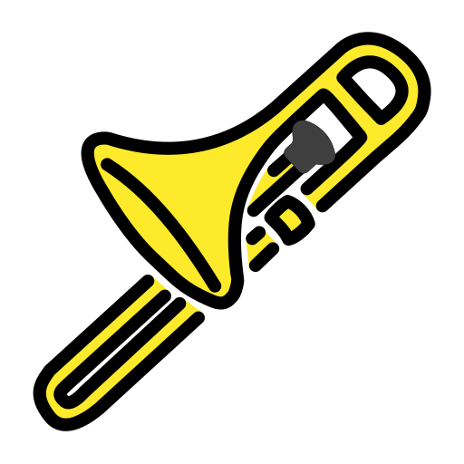 Trombone as drawn by OpenMoji in 17.0
