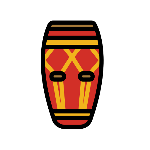 Long Drum as drawn by OpenMoji in 17.0
