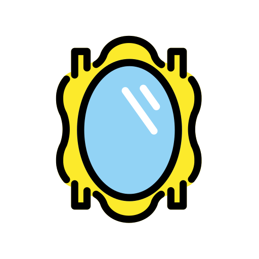 Spiegel as drawn by OpenMoji in 17.0