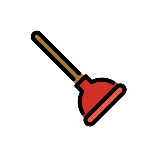 Plunger as drawn by OpenMoji in 17.0