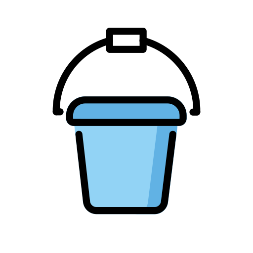 Bucket as drawn by OpenMoji in 17.0