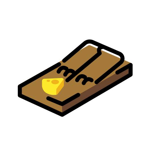 Mouse Trap as drawn by OpenMoji in 17.0