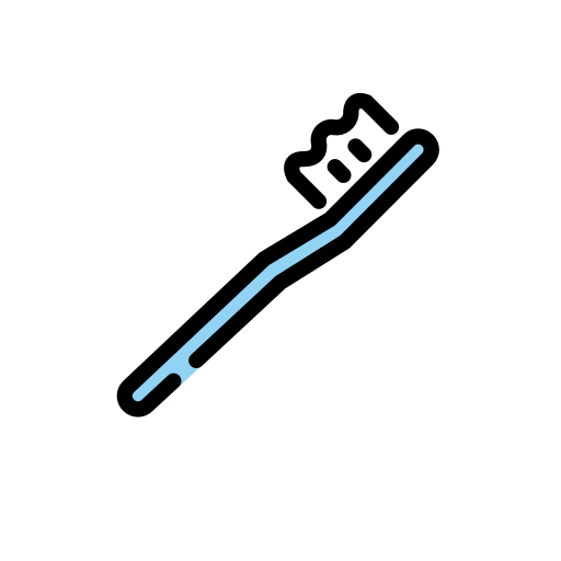 Toothbrush as drawn by OpenMoji in 17.0