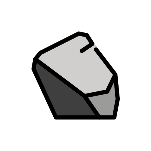 Rock as drawn by OpenMoji in 17.0