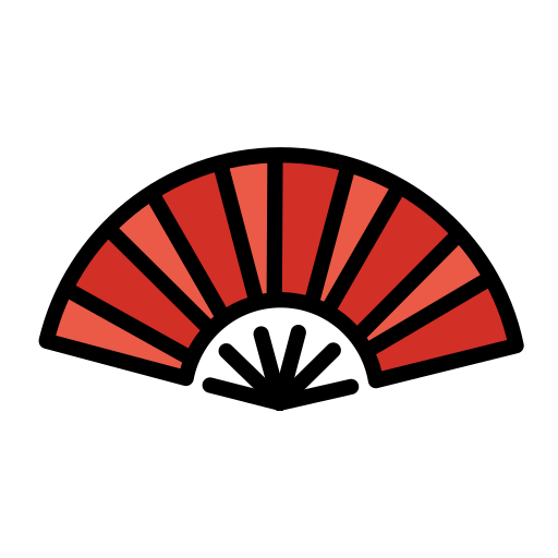 Folding Hand Fan as drawn by OpenMoji in 17.0