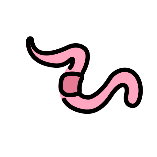Worm as drawn by OpenMoji in 17.0