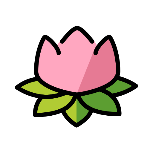 Lotus as drawn by OpenMoji in 17.0