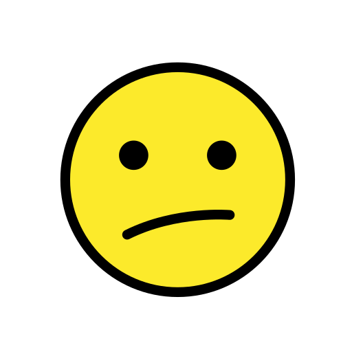 Face with Diagonal Mouth as drawn by OpenMoji in 17.0