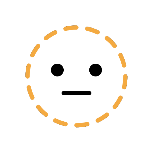 Dotted Line Face as drawn by OpenMoji in 17.0