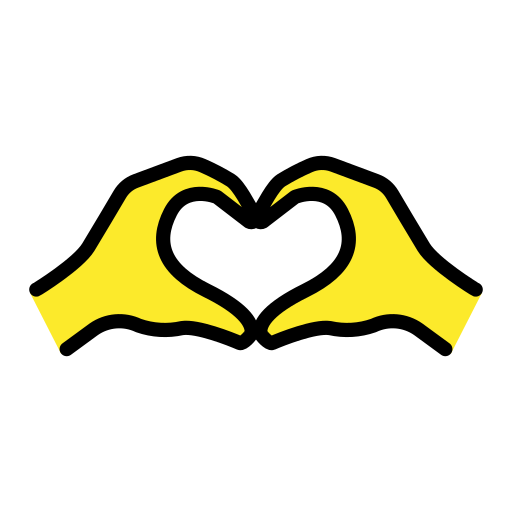 Heart Hands as drawn by OpenMoji in 17.0