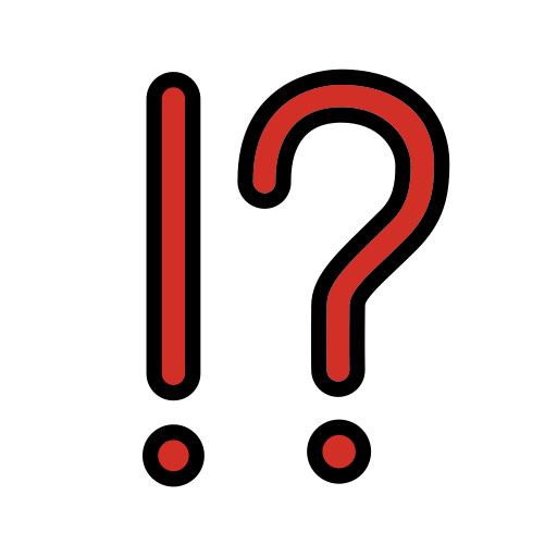 Exclamation Question Mark as drawn by OpenMoji in 17.0
