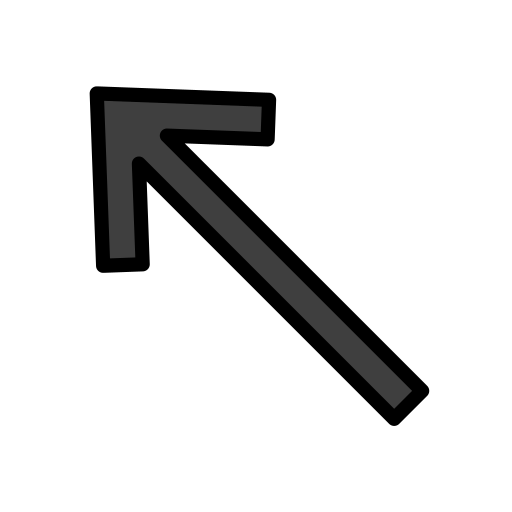 Up-Left Arrow as drawn by OpenMoji in 17.0