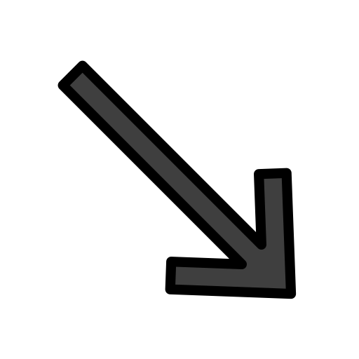 Freccia in Basso a Destra as drawn by OpenMoji in 17.0