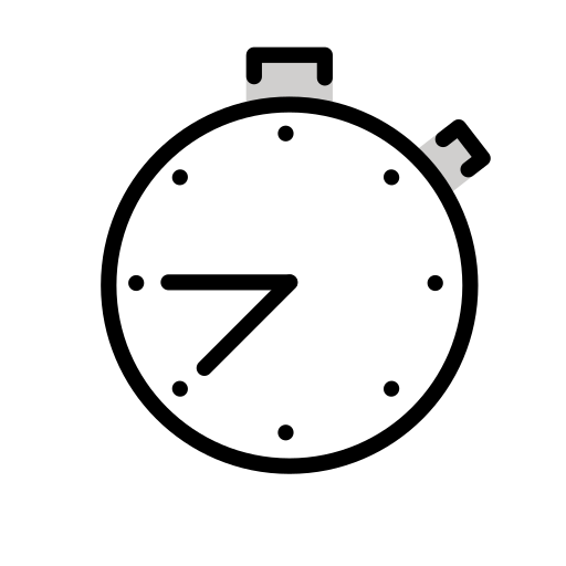 Stopwatch as drawn by OpenMoji in 17.0