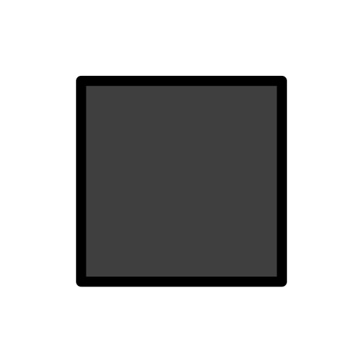Black Medium Square as drawn by OpenMoji in 17.0