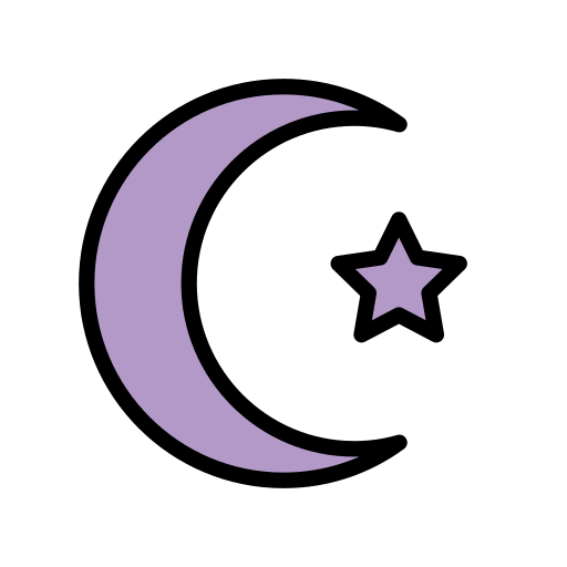 Mezzaluna E Stella as drawn by OpenMoji in 17.0