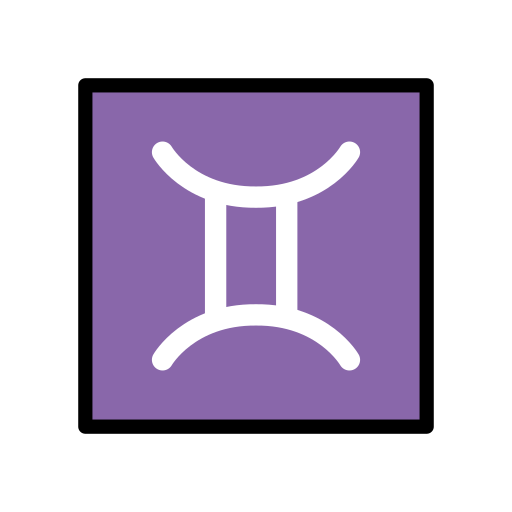 Gemini as drawn by OpenMoji in 17.0