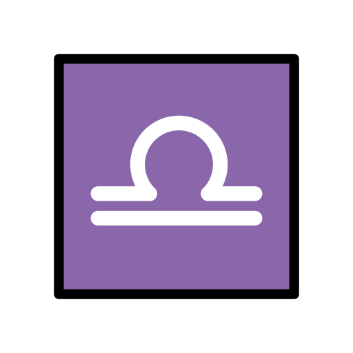Libra as drawn by OpenMoji in 17.0