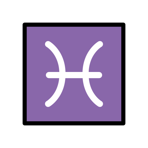 Pisces as drawn by OpenMoji in 17.0