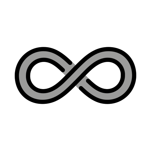 Simbolo Dell’infinito as drawn by OpenMoji in 17.0